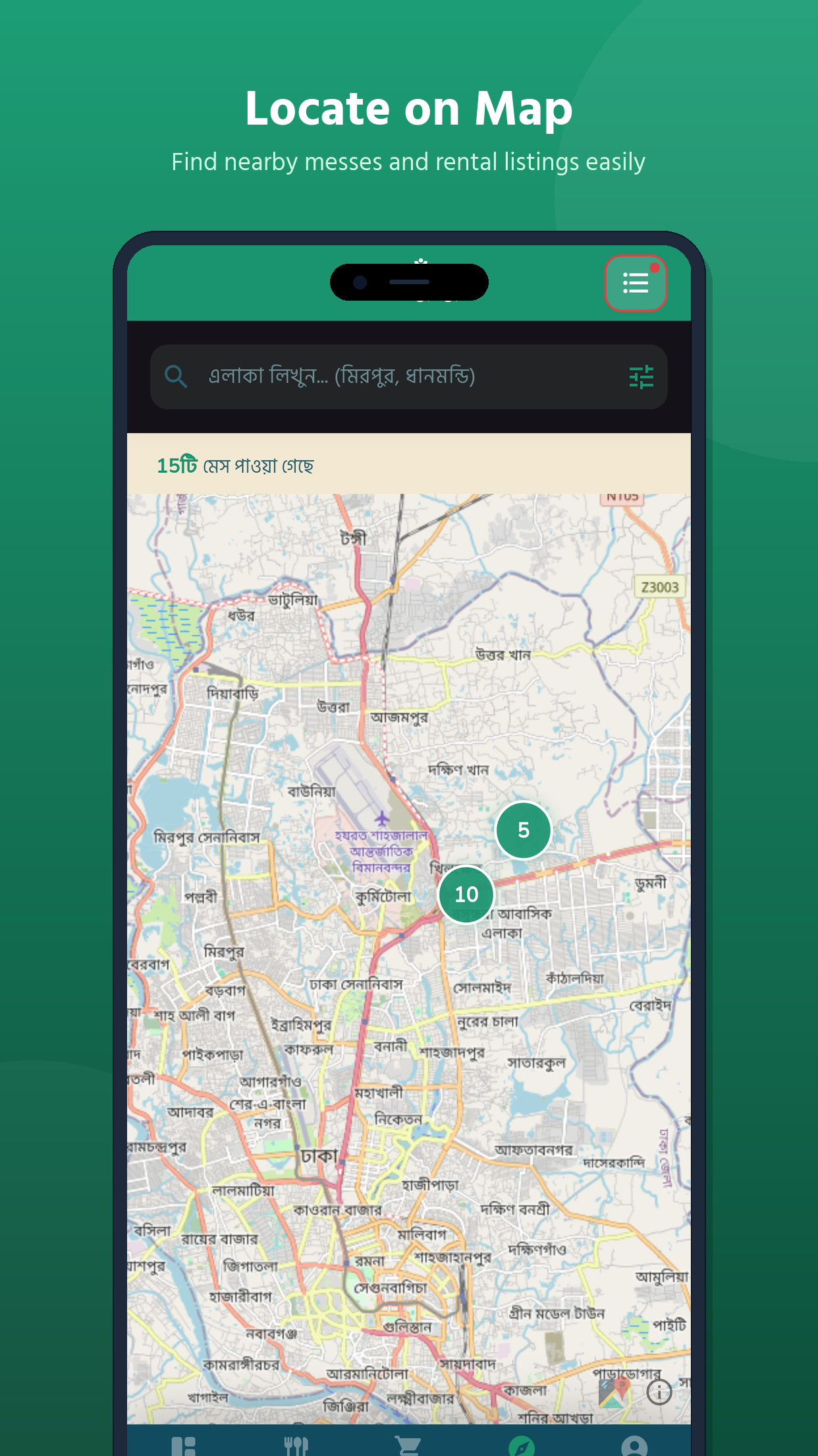 Mess Map Screen